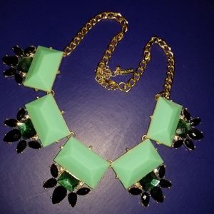 Baublebar Green and Navy Statement Necklace